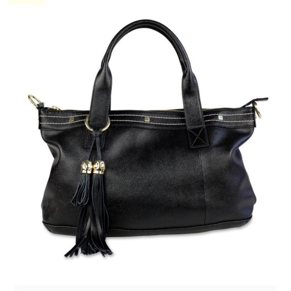 Coure & Pelle pebbled leather bag Black + dust bag
